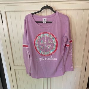 Simply Southern long sleeve. Pink. Large.